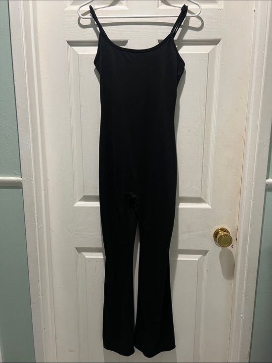 SHEIN Pants - SHEIN Black Slim-Strap Flared Jumpsuit